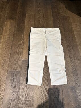 Women White Side-Stripe Pants